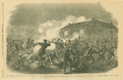 The Campaign in Missouri - Night Attack on the National Forces Under Major Bowen, Occupying Salem, Dent County, Missouri, by the Rebel Forces Under Col. Freeman, December 3 - Bloody Repulse of the Rebels by Unknown